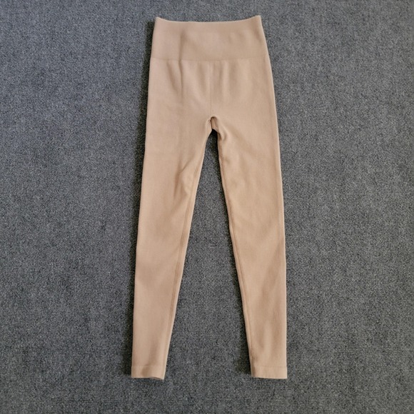 Everlane Pants - Everlane Leggings Womens XS‎ Beige High Rise Seamless Stretch Waistband Pants